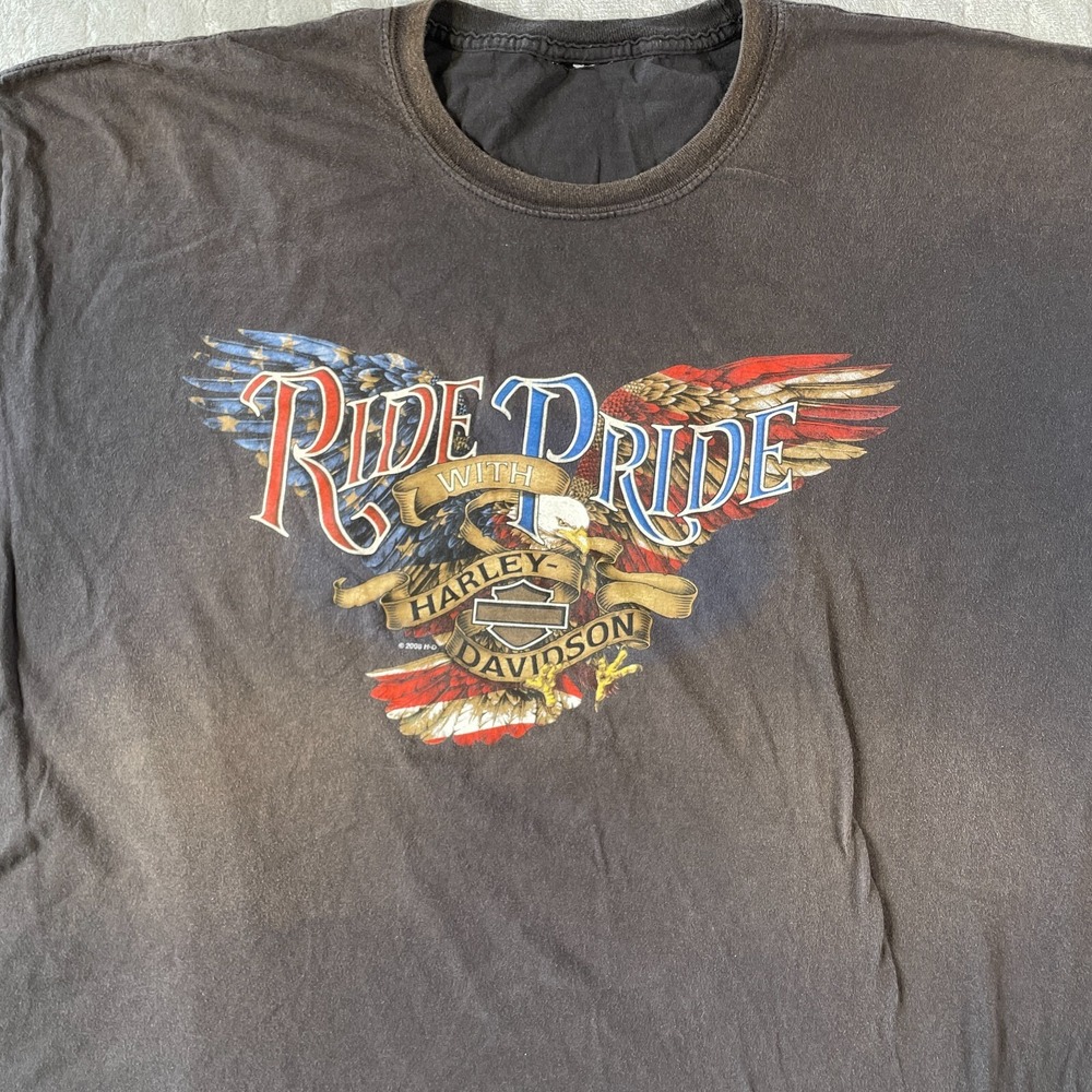 Harley Davidson Shirt Men 2XL‎ Ride Pride North Carolina Riding Biker Outdoor - Picture 3 of 10